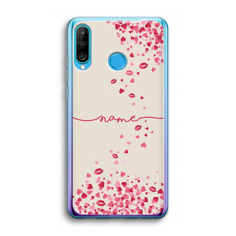 Hartjes en kusjes: Huawei P30 Lite Transparant Hoesje