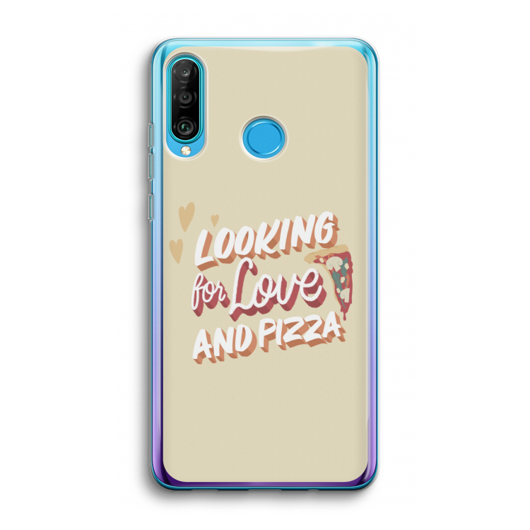 Pizza is the answer: Huawei P30 Lite Transparant Hoesje