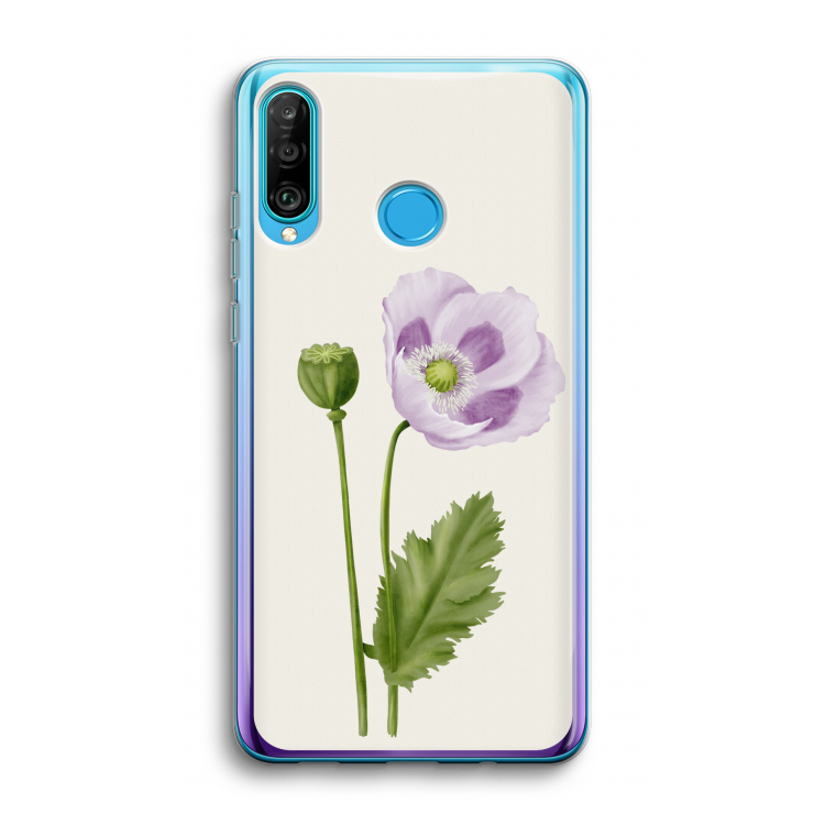 Purple poppy: Huawei P30 Lite Transparant Hoesje