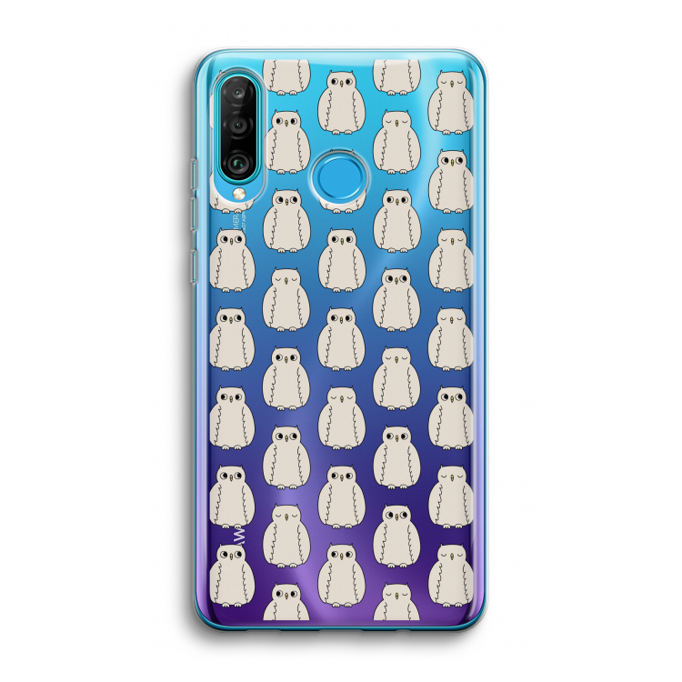 Uilen: Huawei P30 Lite Transparant Hoesje