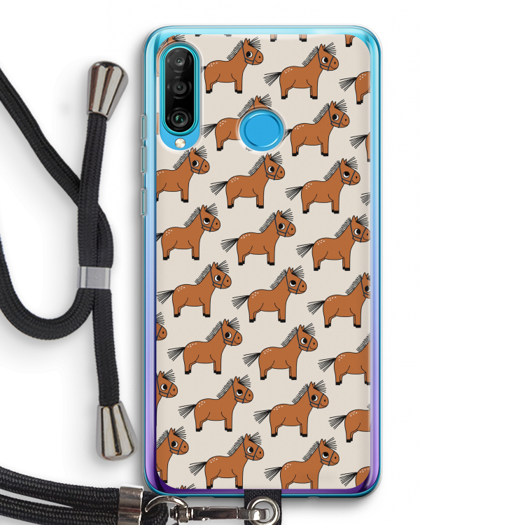 Pony: Huawei P30 Lite Transparant Hoesje met koord