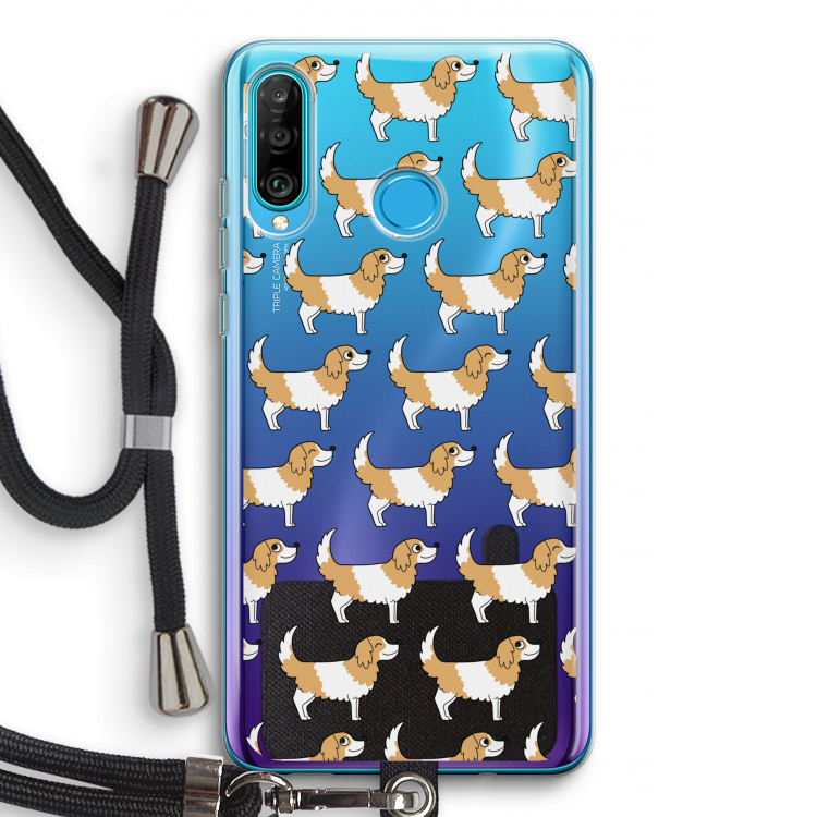 Doggy: Huawei P30 Lite Transparant Hoesje met koord
