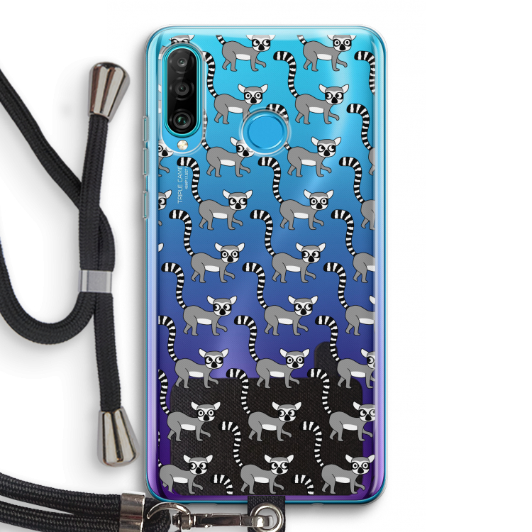 Makis: Huawei P30 Lite Transparant Hoesje met koord