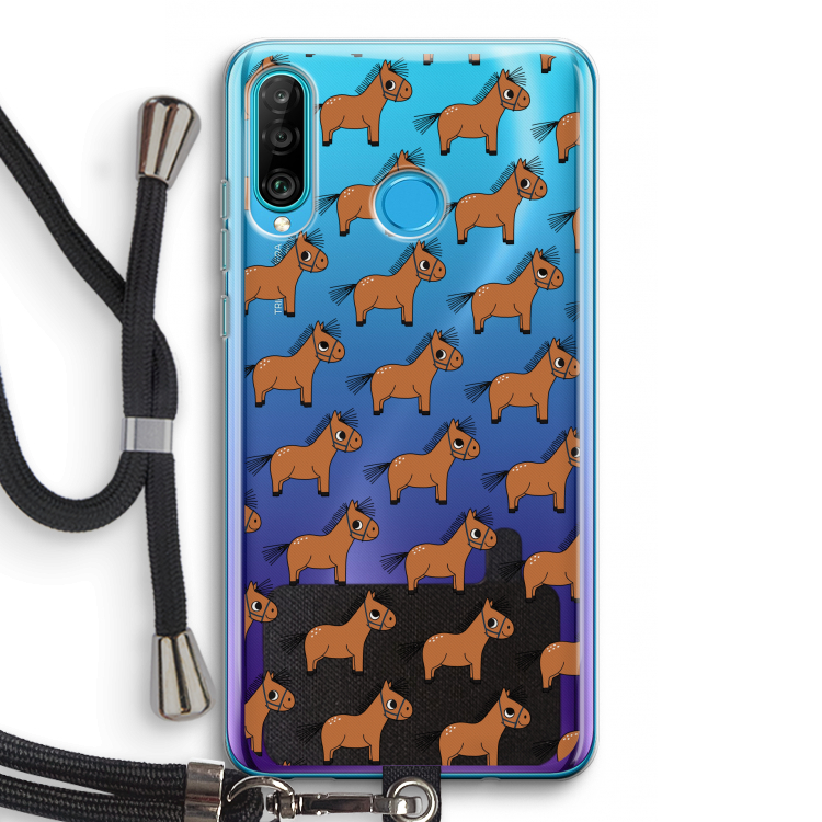 Pony: Huawei P30 Lite Transparant Hoesje met koord