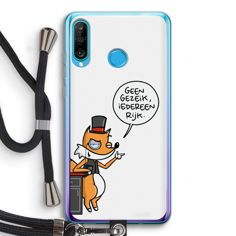 Geen Gezeik: Huawei P30 Lite Transparant Hoesje met koord