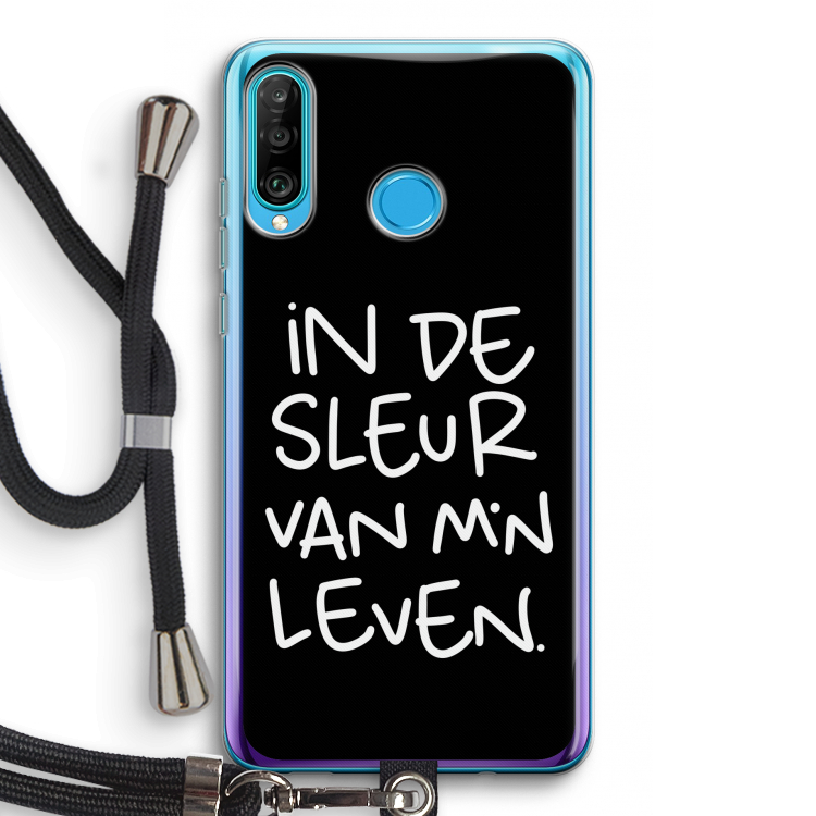De Sleur: Huawei P30 Lite Transparant Hoesje met koord