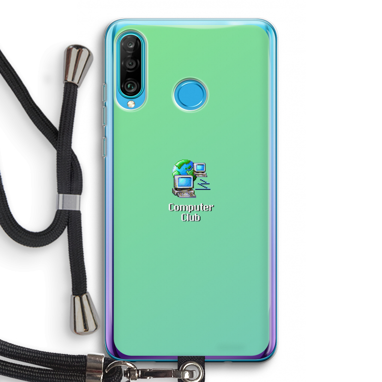Win98: Huawei P30 Lite Transparant Hoesje met koord