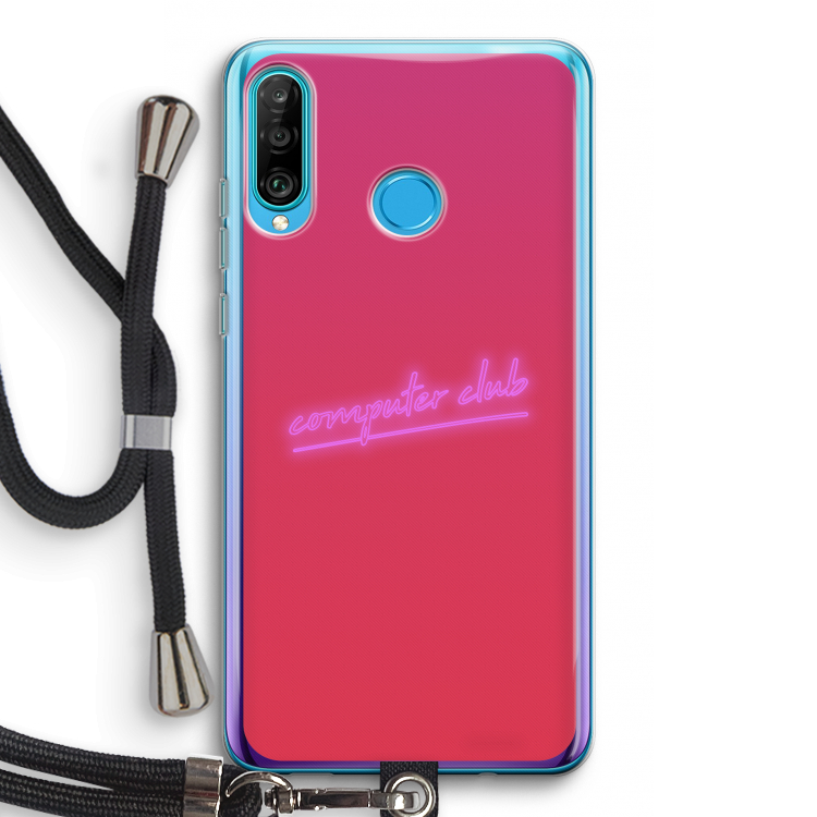 Vice Glow: Huawei P30 Lite Transparant Hoesje met koord