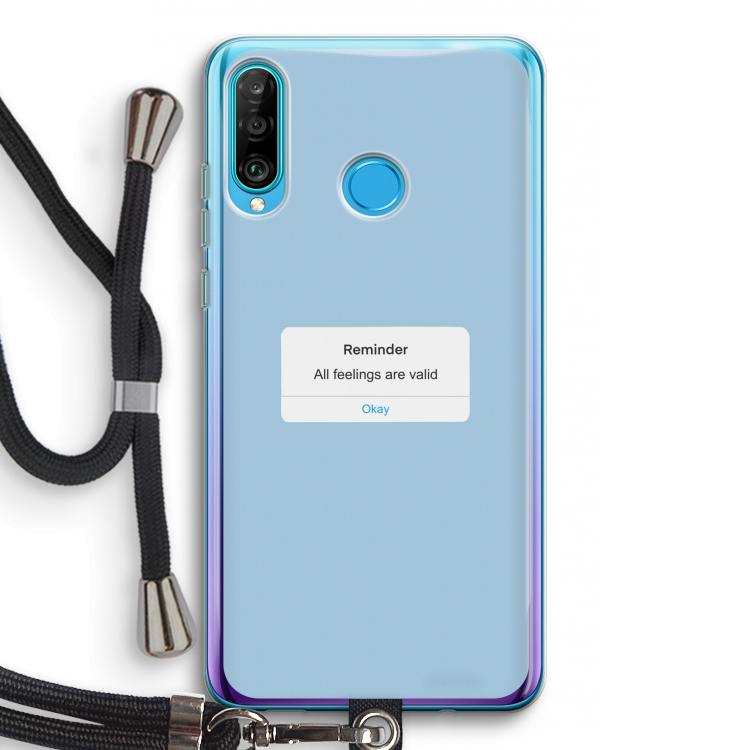 Reminder: Huawei P30 Lite Transparant Hoesje met koord