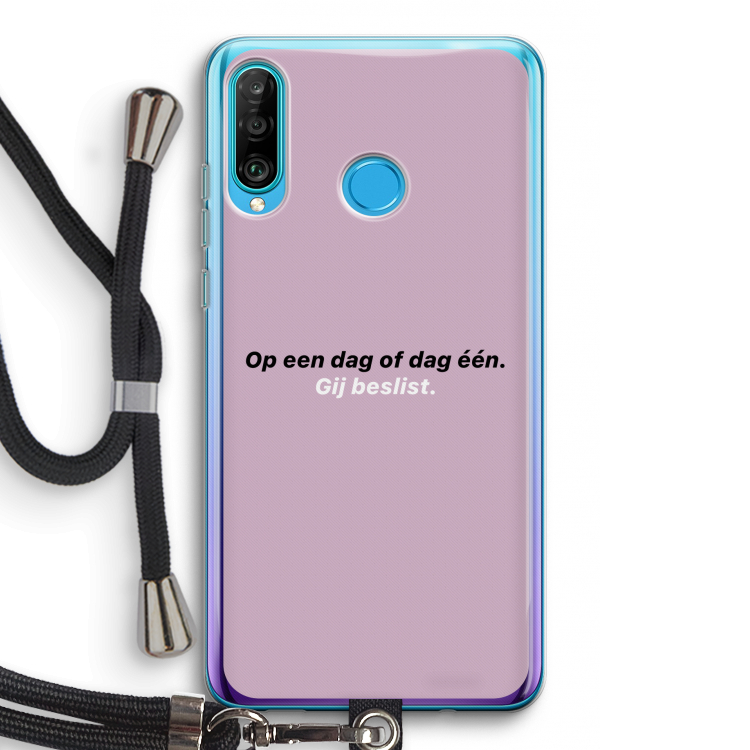 gij beslist: Huawei P30 Lite Transparant Hoesje met koord
