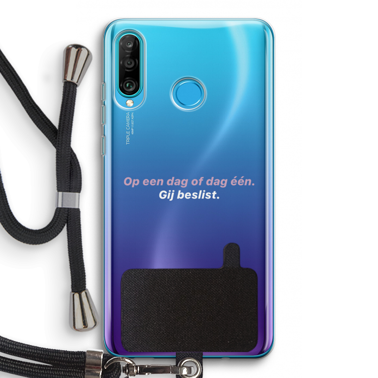 gij beslist: Huawei P30 Lite Transparant Hoesje met koord