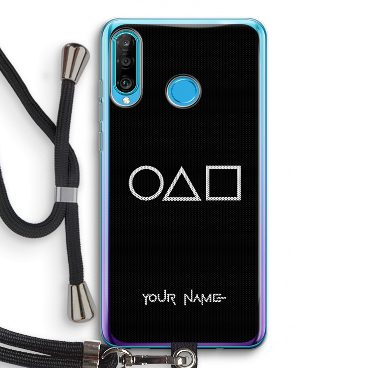 Squid Game: Huawei P30 Lite Transparant Hoesje met koord