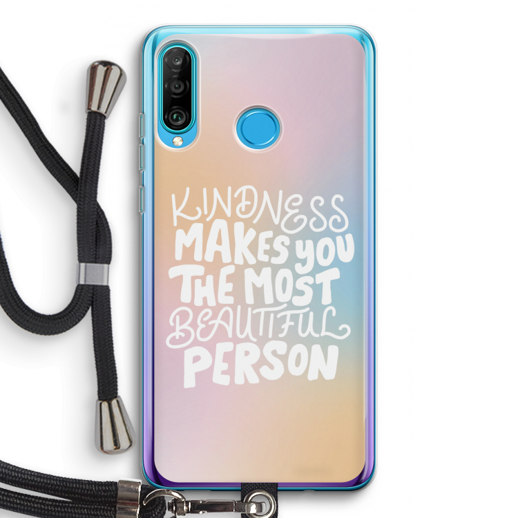 The prettiest: Huawei P30 Lite Transparant Hoesje met koord