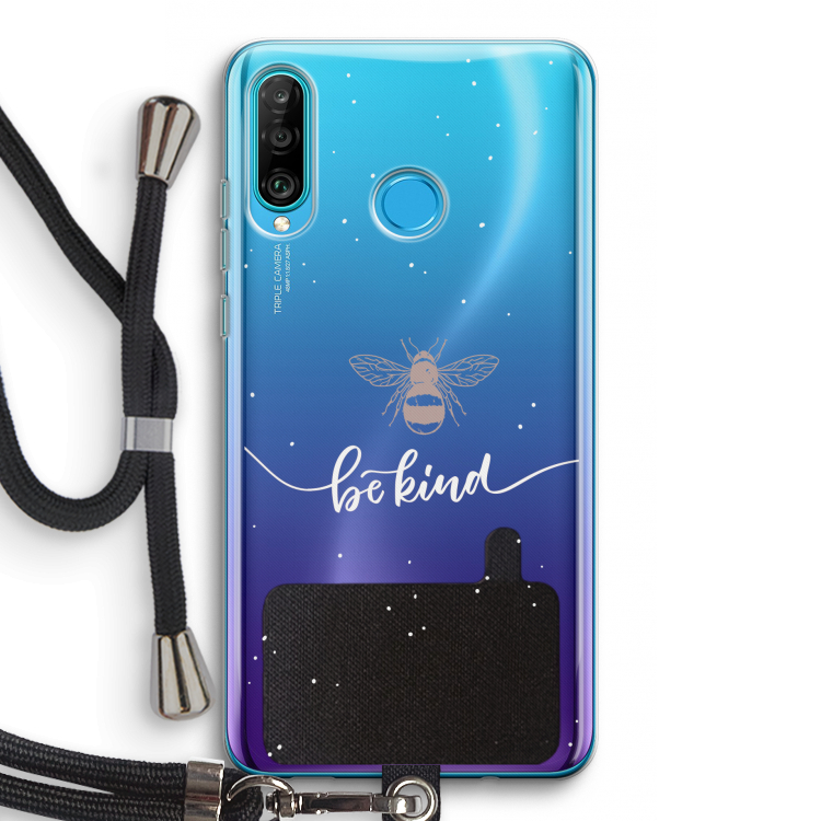 Be(e) kind: Huawei P30 Lite Transparant Hoesje met koord