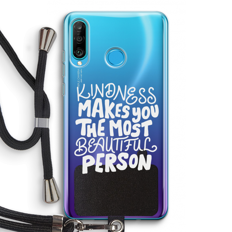 The prettiest: Huawei P30 Lite Transparant Hoesje met koord