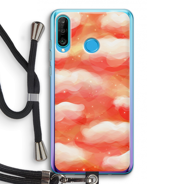 Lichte Wolken: Huawei P30 Lite Transparant Hoesje met koord