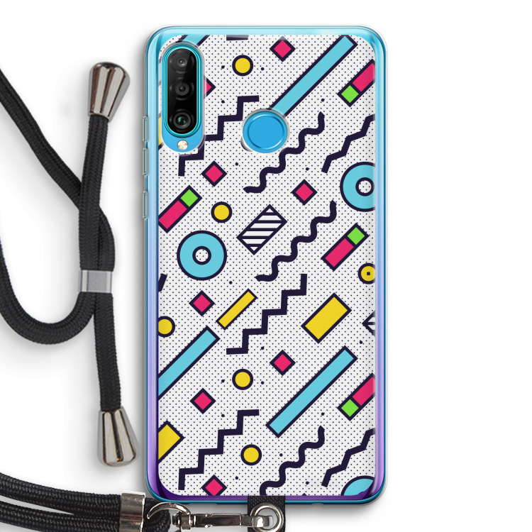 8-bit N°8: Huawei P30 Lite Transparant Hoesje met koord