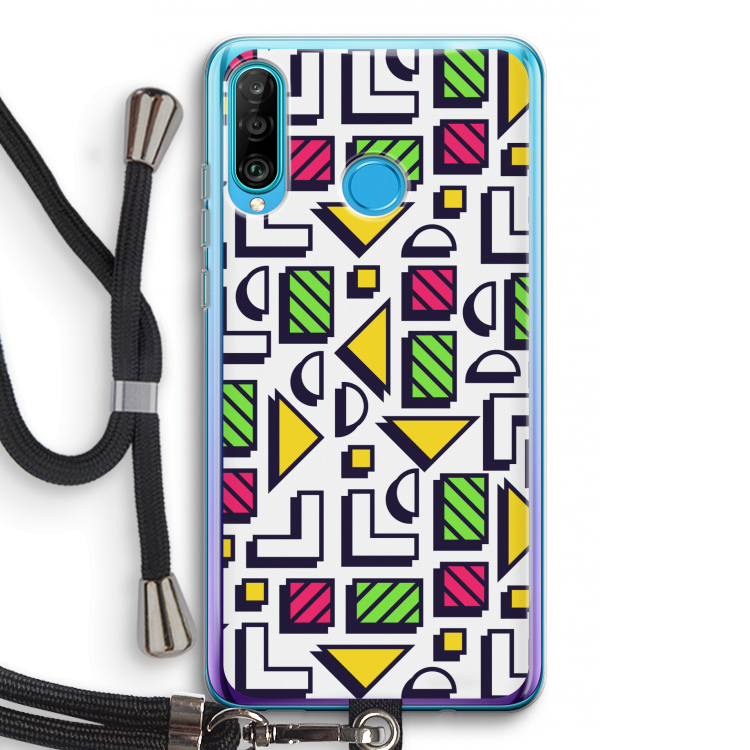 8-bit N°4: Huawei P30 Lite Transparant Hoesje met koord
