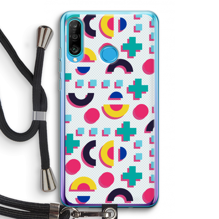 8-bit N°2: Huawei P30 Lite Transparant Hoesje met koord