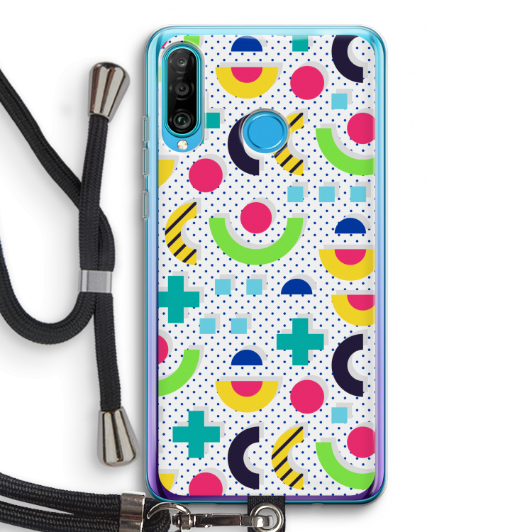 8-bit N°1: Huawei P30 Lite Transparant Hoesje met koord