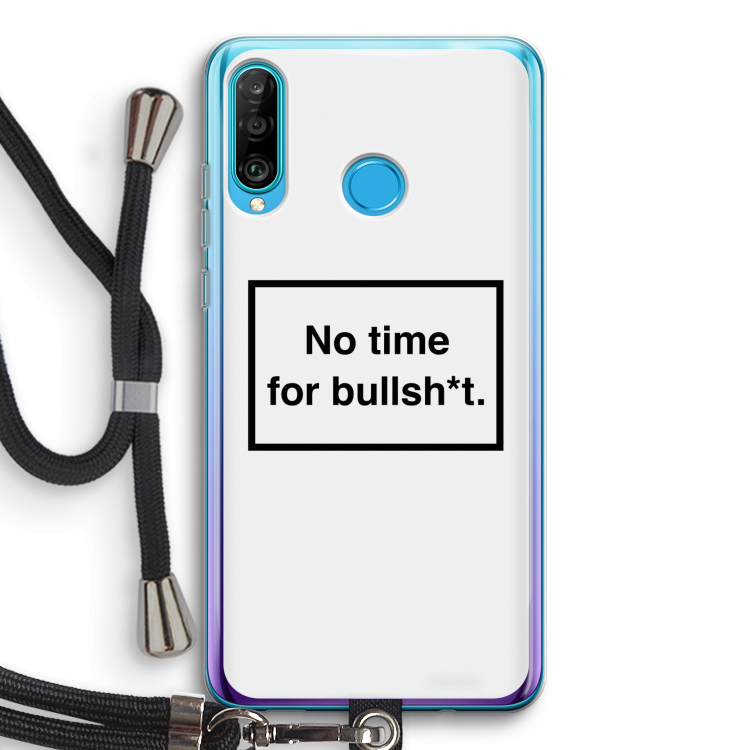 No time: Huawei P30 Lite Transparant Hoesje met koord