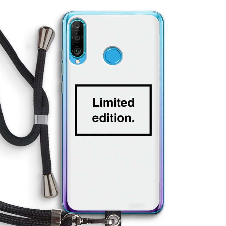 Limited edition: Huawei P30 Lite Transparant Hoesje met koord