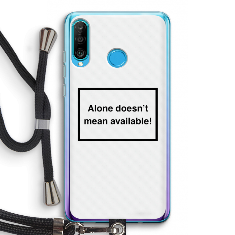 Alone: Huawei P30 Lite Transparant Hoesje met koord