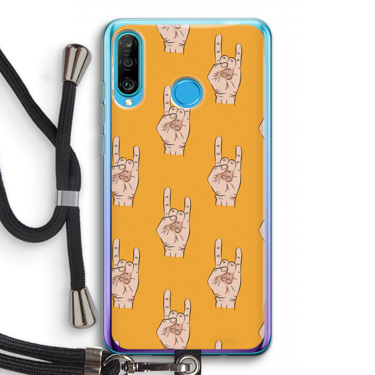 Rock: Huawei P30 Lite Transparant Hoesje met koord