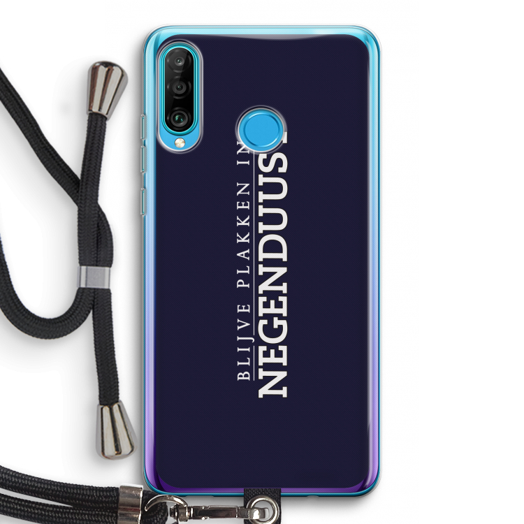Blijve plakken in Negenduust: Huawei P30 Lite Transparant Hoesje met koord