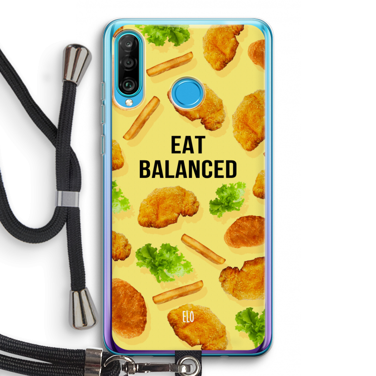 Eat Balanced: Huawei P30 Lite Transparant Hoesje met koord