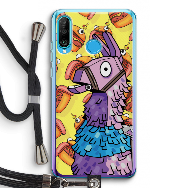 Loot Burger: Huawei P30 Lite Transparant Hoesje met koord