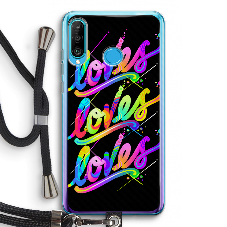 Loves: Huawei P30 Lite Transparant Hoesje met koord