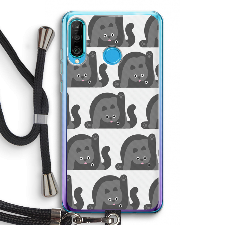 Cats: Huawei P30 Lite Transparant Hoesje met koord
