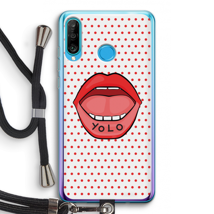 Yolo Denise: Huawei P30 Lite Transparant Hoesje met koord