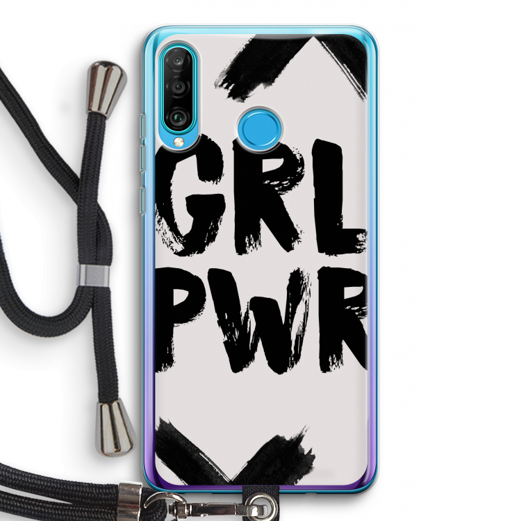 Girl Power #2: Huawei P30 Lite Transparant Hoesje met koord