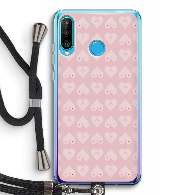 Ass 'n Titties: Huawei P30 Lite Transparant Hoesje met koord