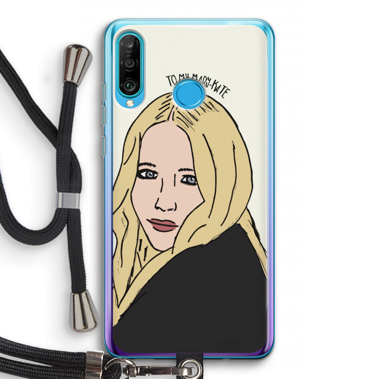 Mary Kate: Huawei P30 Lite Transparant Hoesje met koord