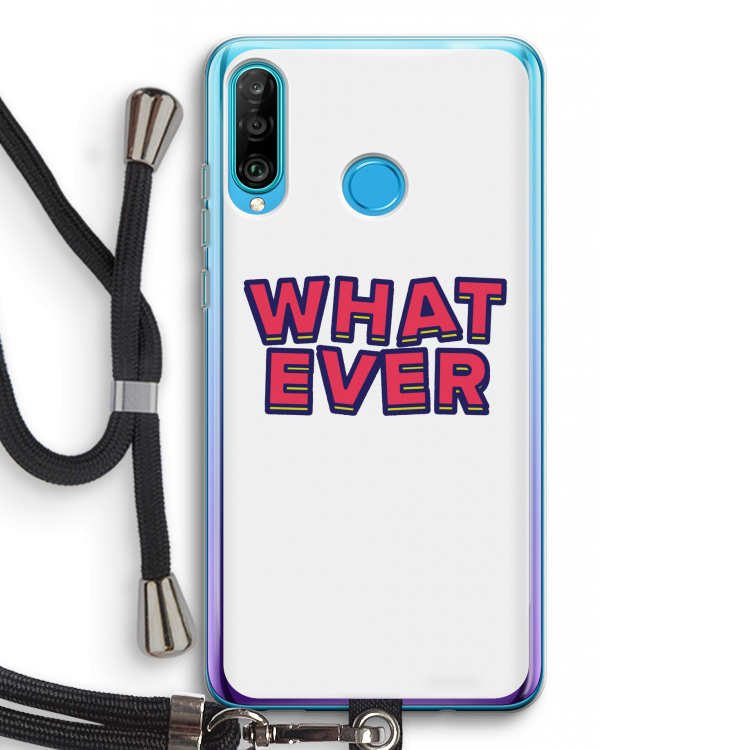 Whatever: Huawei P30 Lite Transparant Hoesje met koord
