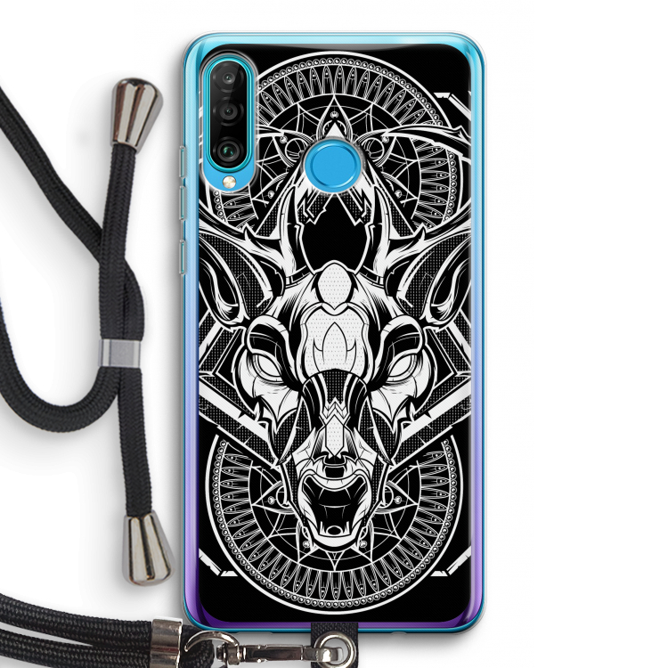 Oh Deer: Huawei P30 Lite Transparant Hoesje met koord