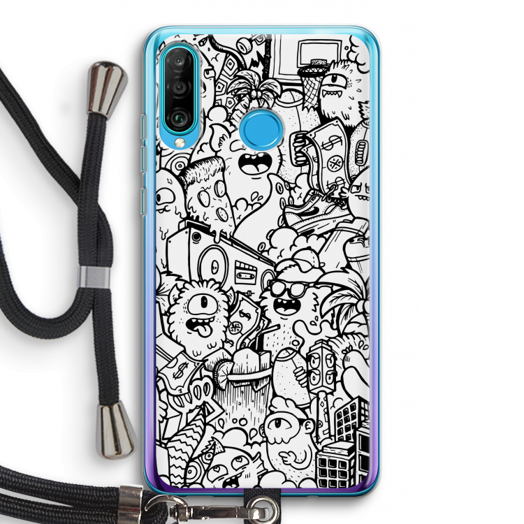 Vexx City #2: Huawei P30 Lite Transparant Hoesje met koord