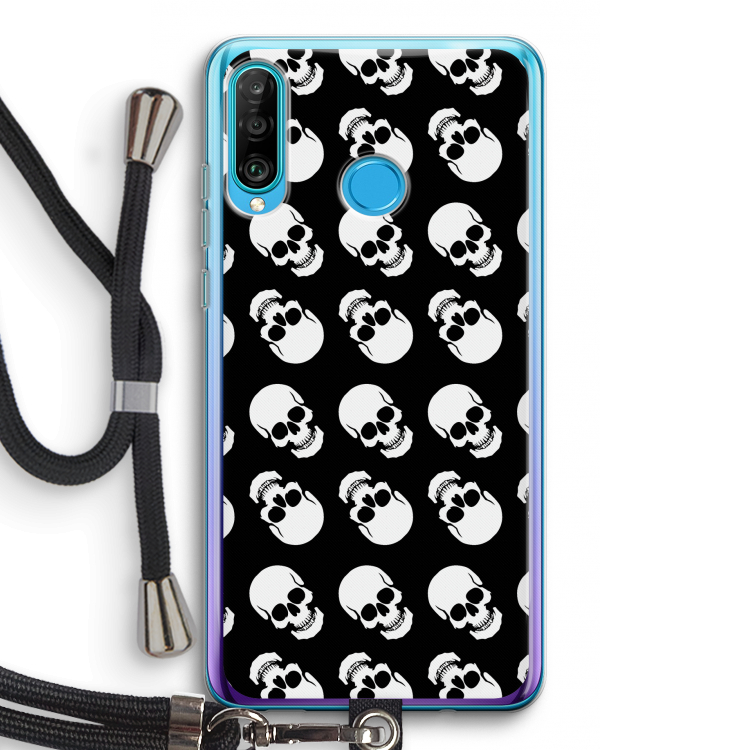 Musketon Skulls: Huawei P30 Lite Transparant Hoesje met koord