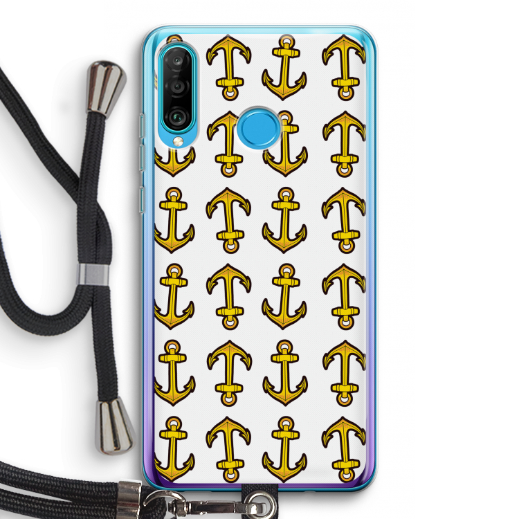 Musketon Anchor: Huawei P30 Lite Transparant Hoesje met koord