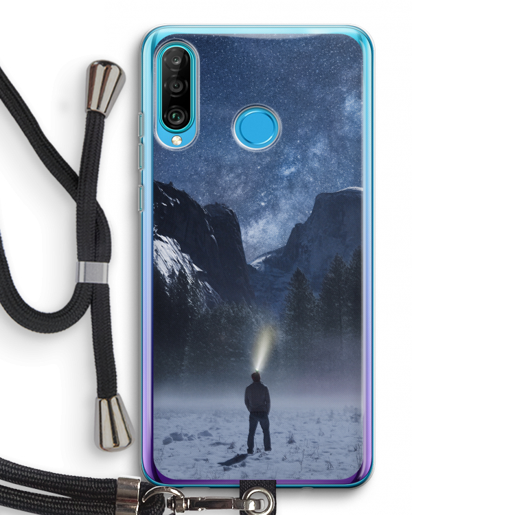 Wanderlust: Huawei P30 Lite Transparant Hoesje met koord