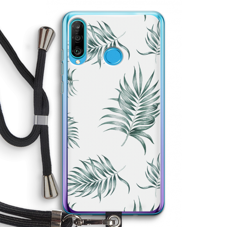 Simple leaves: Huawei P30 Lite Transparant Hoesje met koord