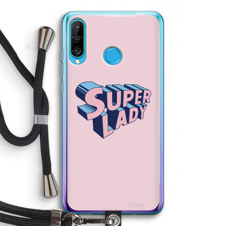 Superlady: Huawei P30 Lite Transparant Hoesje met koord