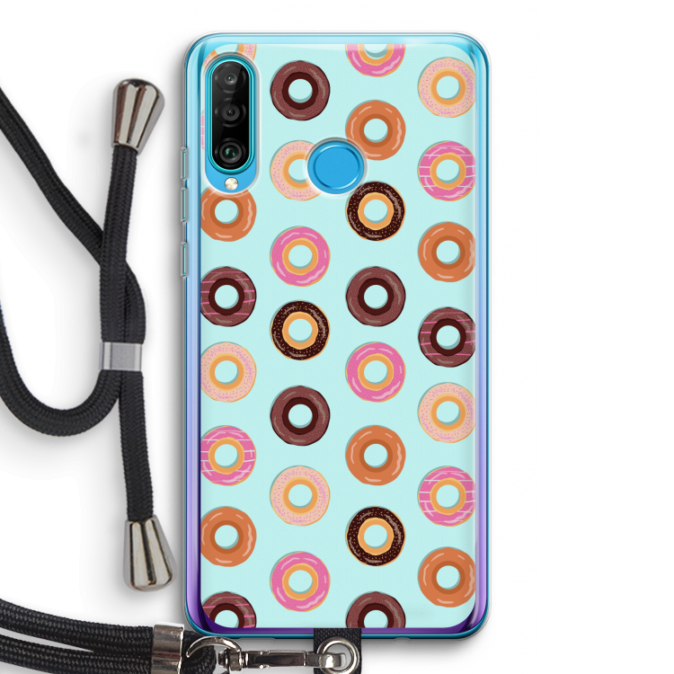 Donuts: Huawei P30 Lite Transparant Hoesje met koord