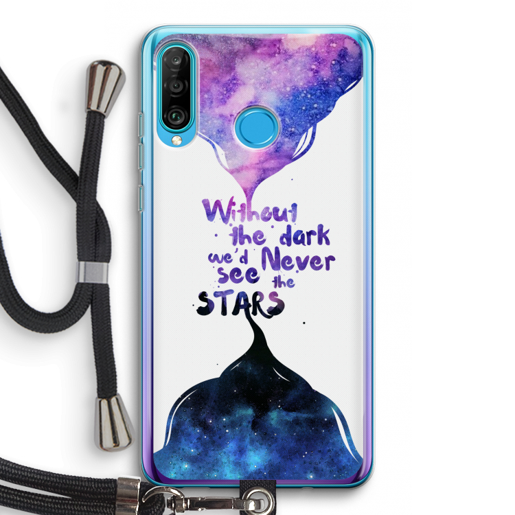 Stars quote: Huawei P30 Lite Transparant Hoesje met koord