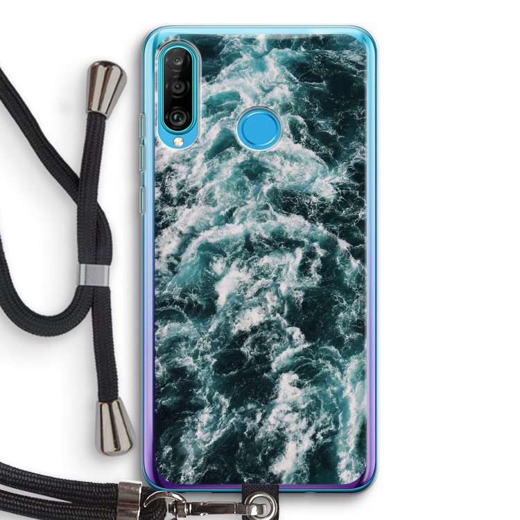 Zee golf: Huawei P30 Lite Transparant Hoesje met koord