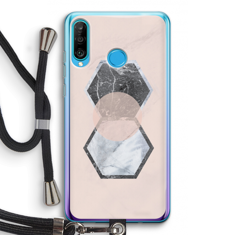 Creatieve toets: Huawei P30 Lite Transparant Hoesje met koord