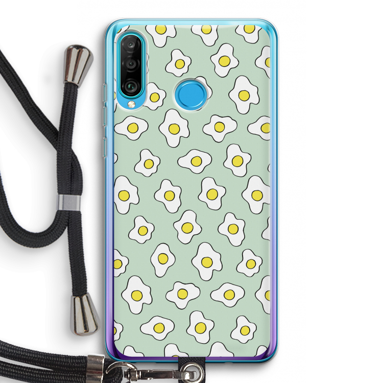 Spiegeleitjes: Huawei P30 Lite Transparant Hoesje met koord